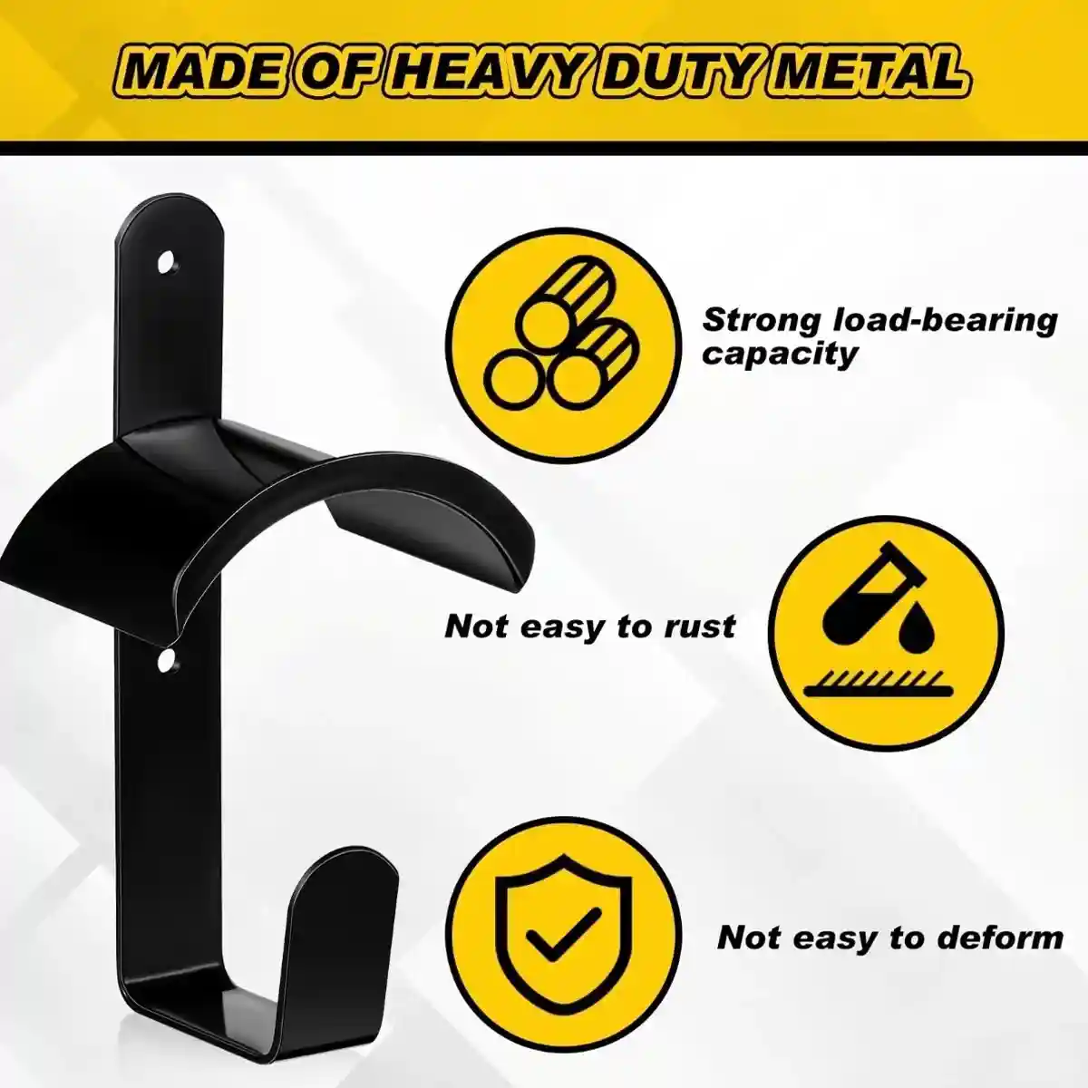 Horse Saddle Rack Wall Hooks Heavy-Duty Iron 2PCS - Image 3