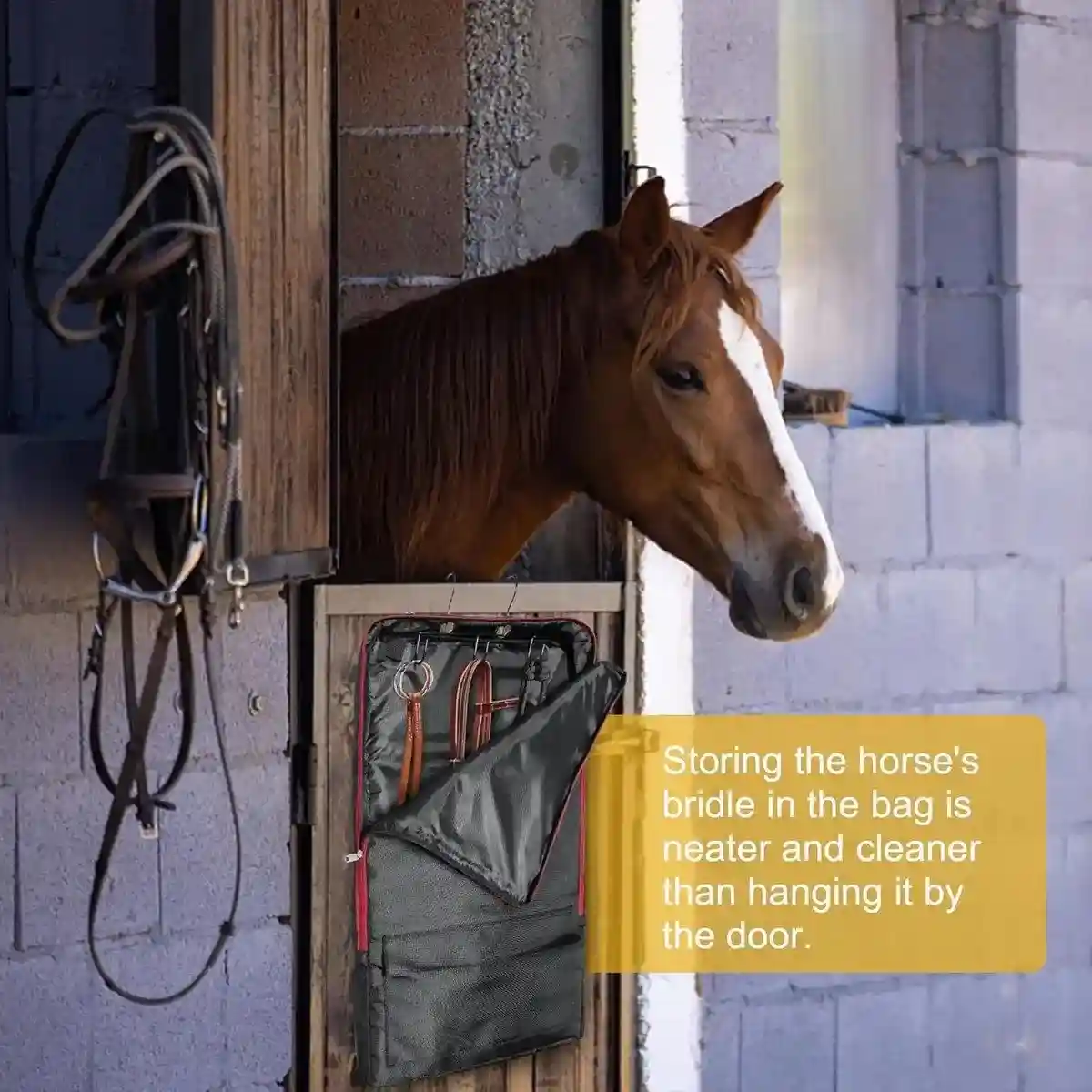 Horse Tack Carry Bag Bridle Halter Bag Pouch Storage Bag Portable Equestrian - Image 14