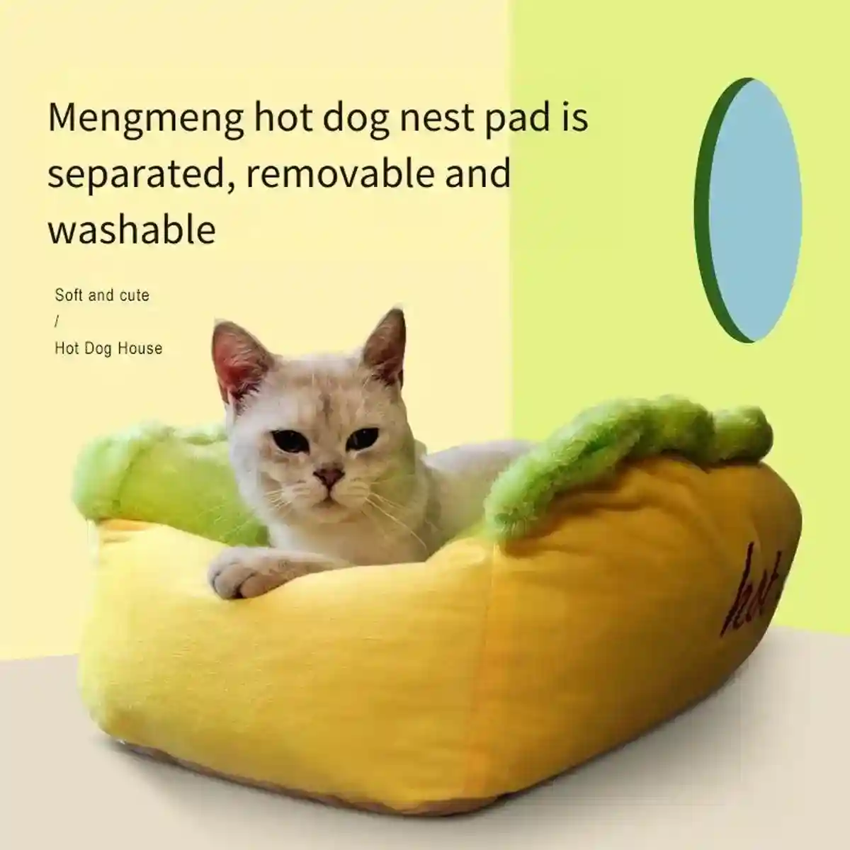 Hot Dog Shape Pet Bed Plush Sofa for Cats & Small Dogs - Image 6