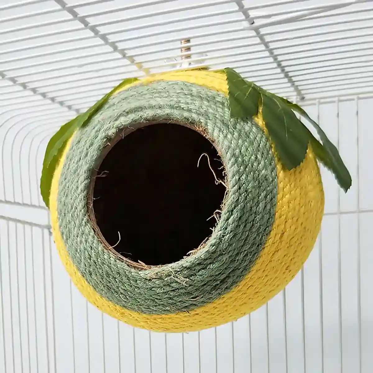 Natural Coconut Shell Bird Nest with Hanging or Screw Mount - Image 9