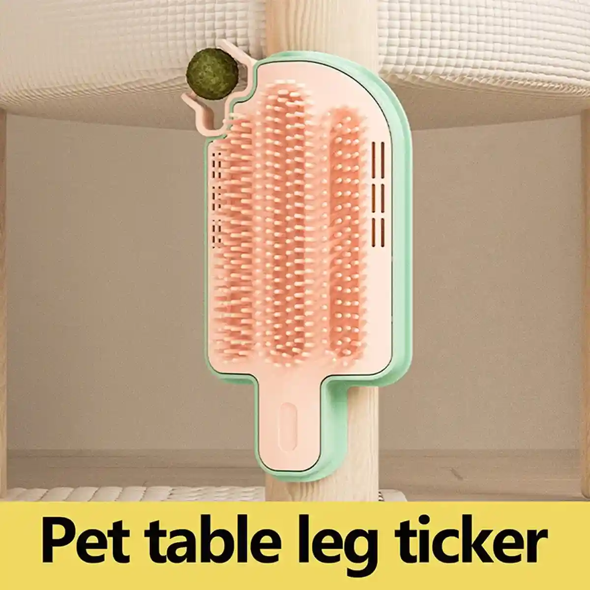 Wall-Mounted Ice Cream Cat Grooming Brush with Catnip or Teaser - Image 15