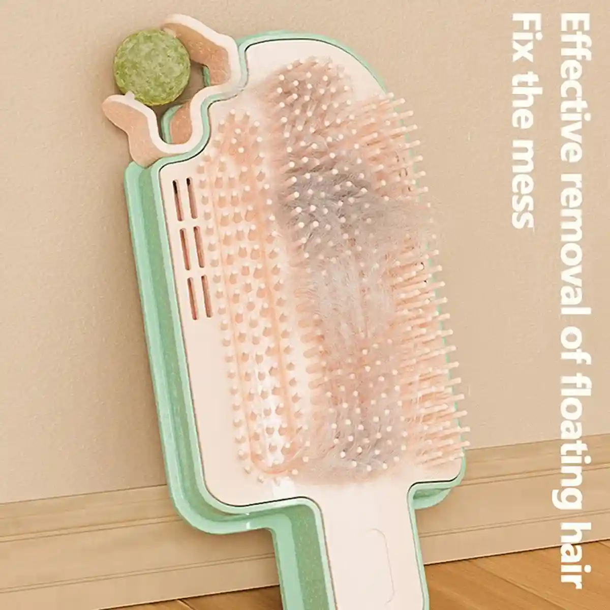 Wall-Mounted Ice Cream Cat Grooming Brush with Catnip or Teaser - Image 5