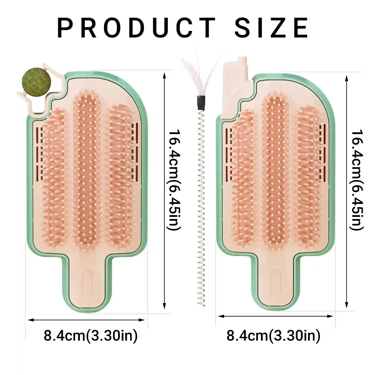 Wall-Mounted Ice Cream Cat Grooming Brush with Catnip or Teaser - Image 7
