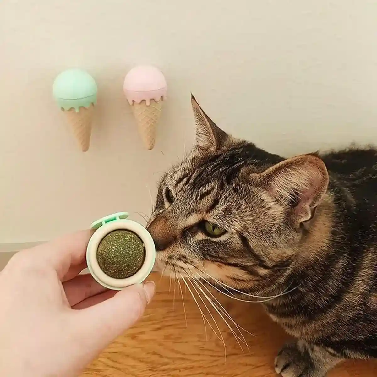 Ice Cream Catnip Ball Toy for Cats Fun and Interactive Playtime - Image 6