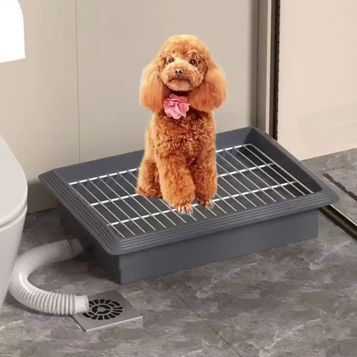 Indoor Flushing Dog Toilet Potty Training Tray Detachable for Small Medium Dogs - Image 11