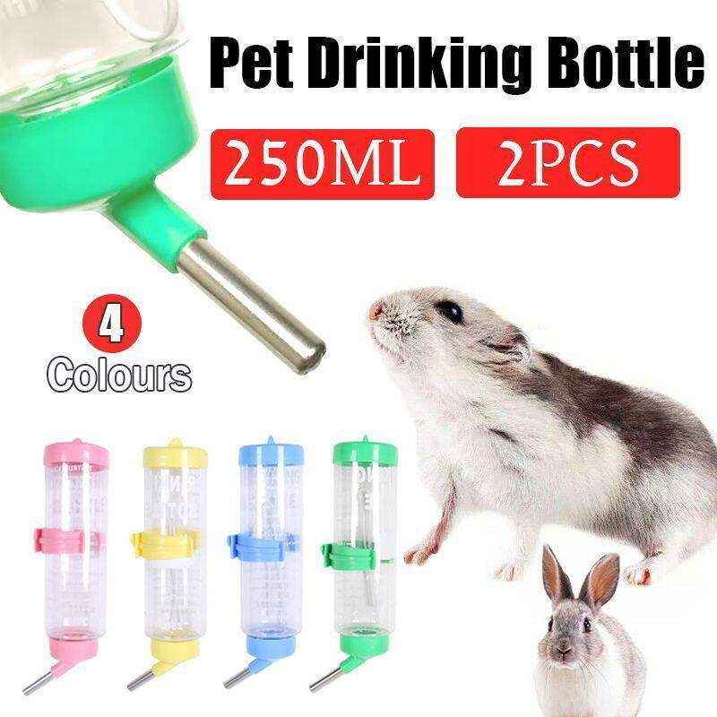 2x Hamster Water Bottle 250ml 4 Colours