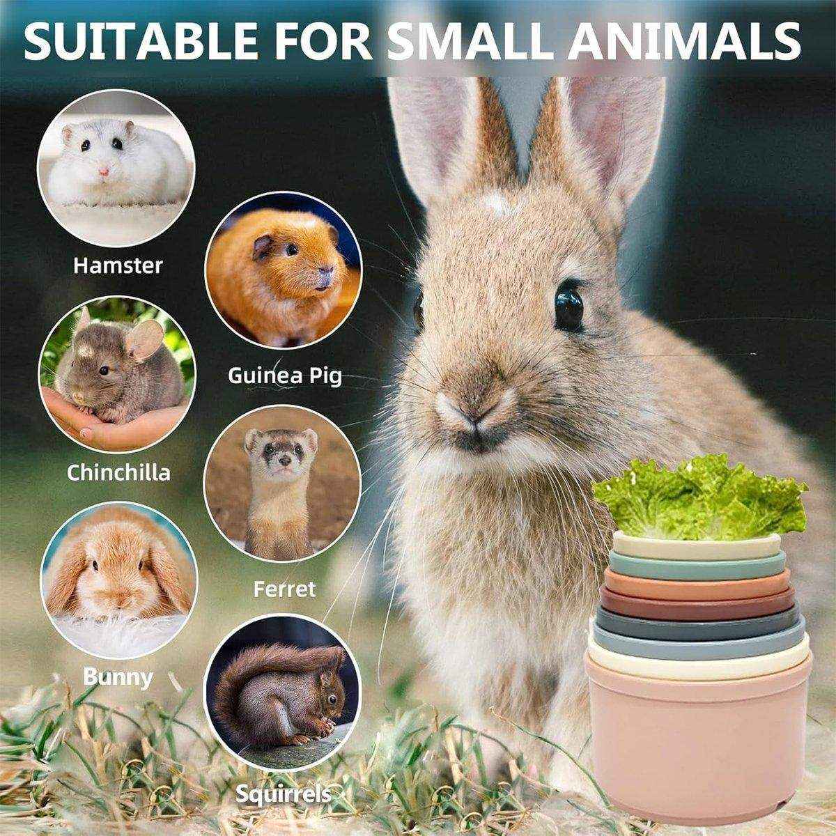 8 Pcs Interactive Bunny Nesting Cups Set for Small Animals Enrichment Play Toys - Image 11