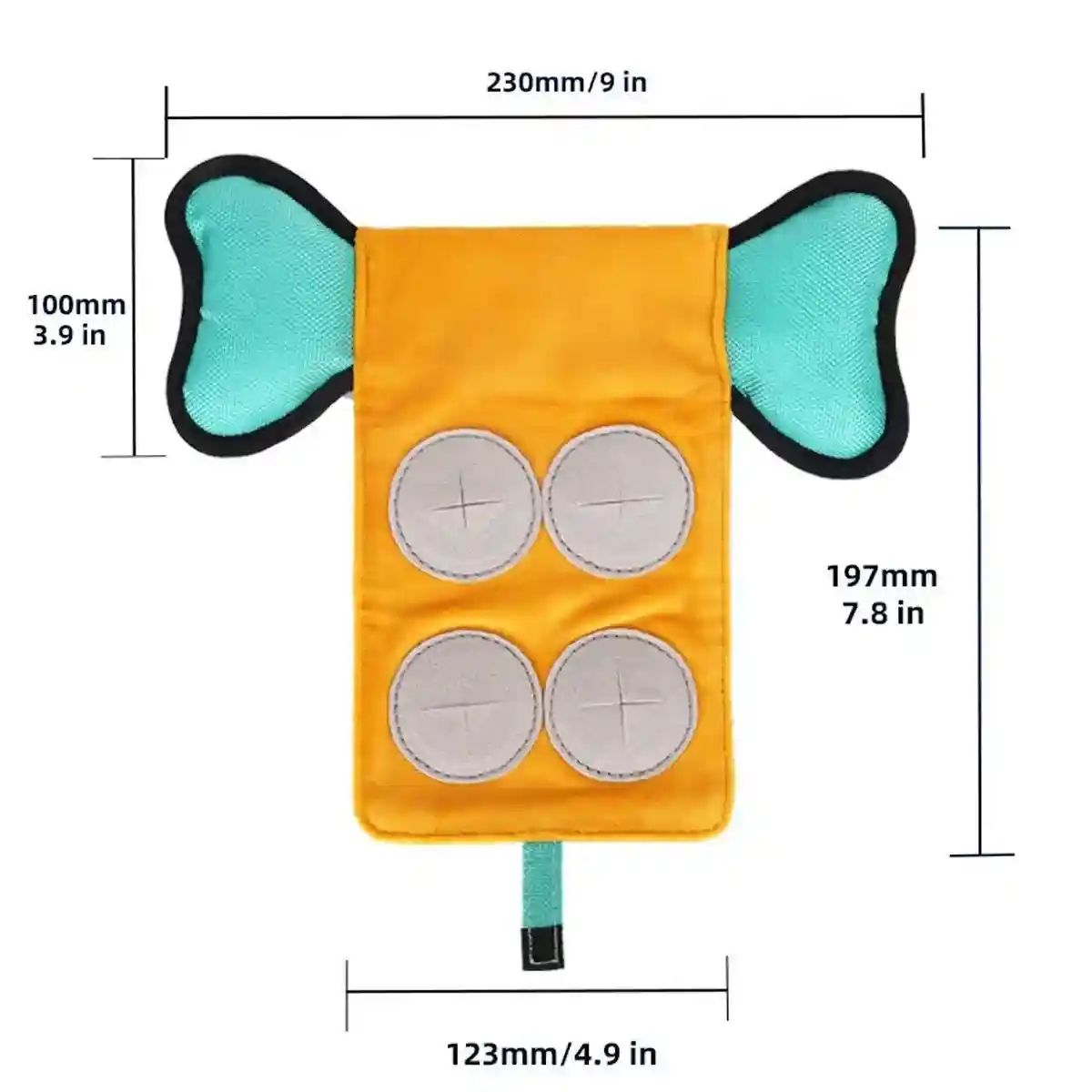Interactive Canvas Dog Toy with Treat Pockets Crinkle Sound - Image 13