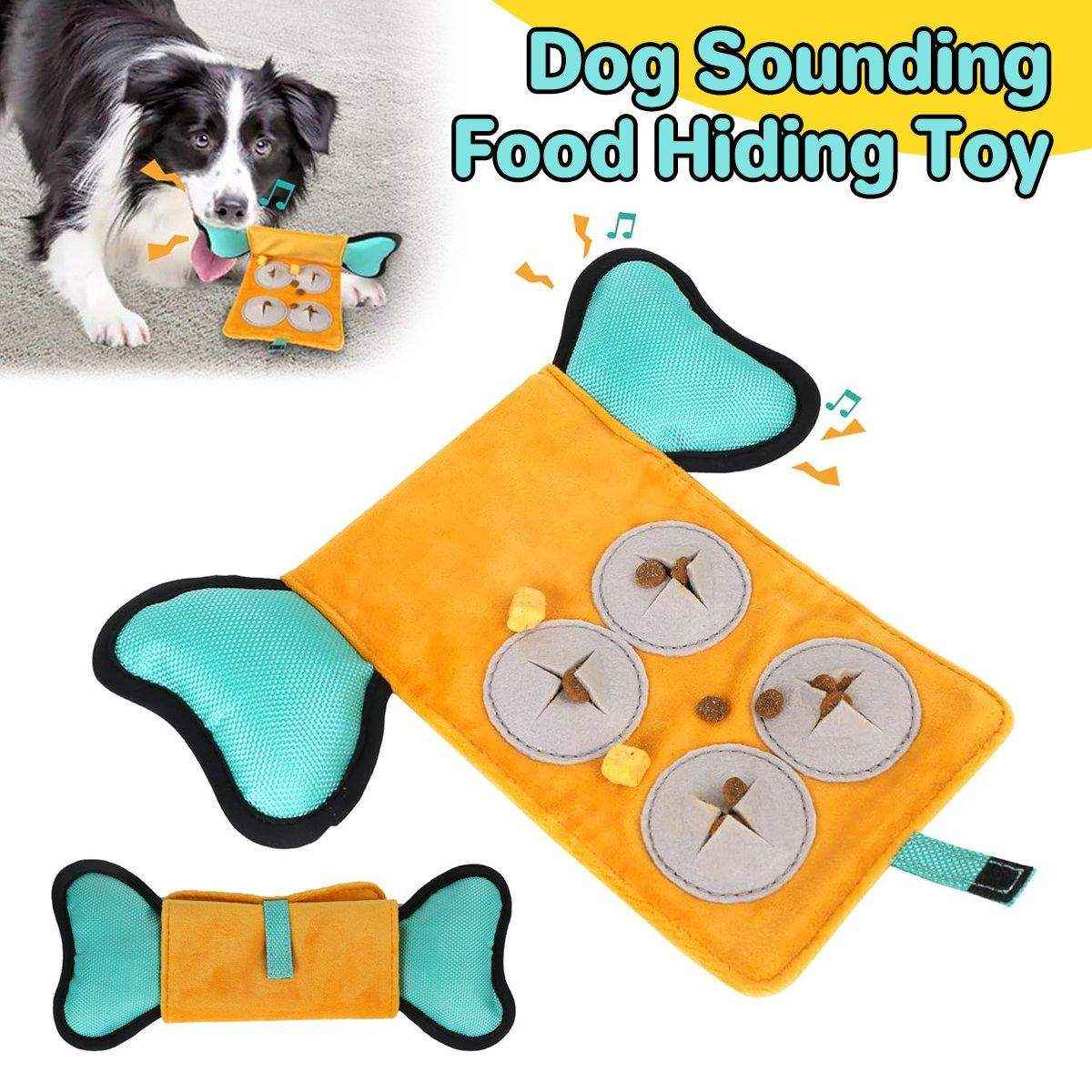Interactive Canvas Dog Toy with Treat Pockets Crinkle Sound - Image 2