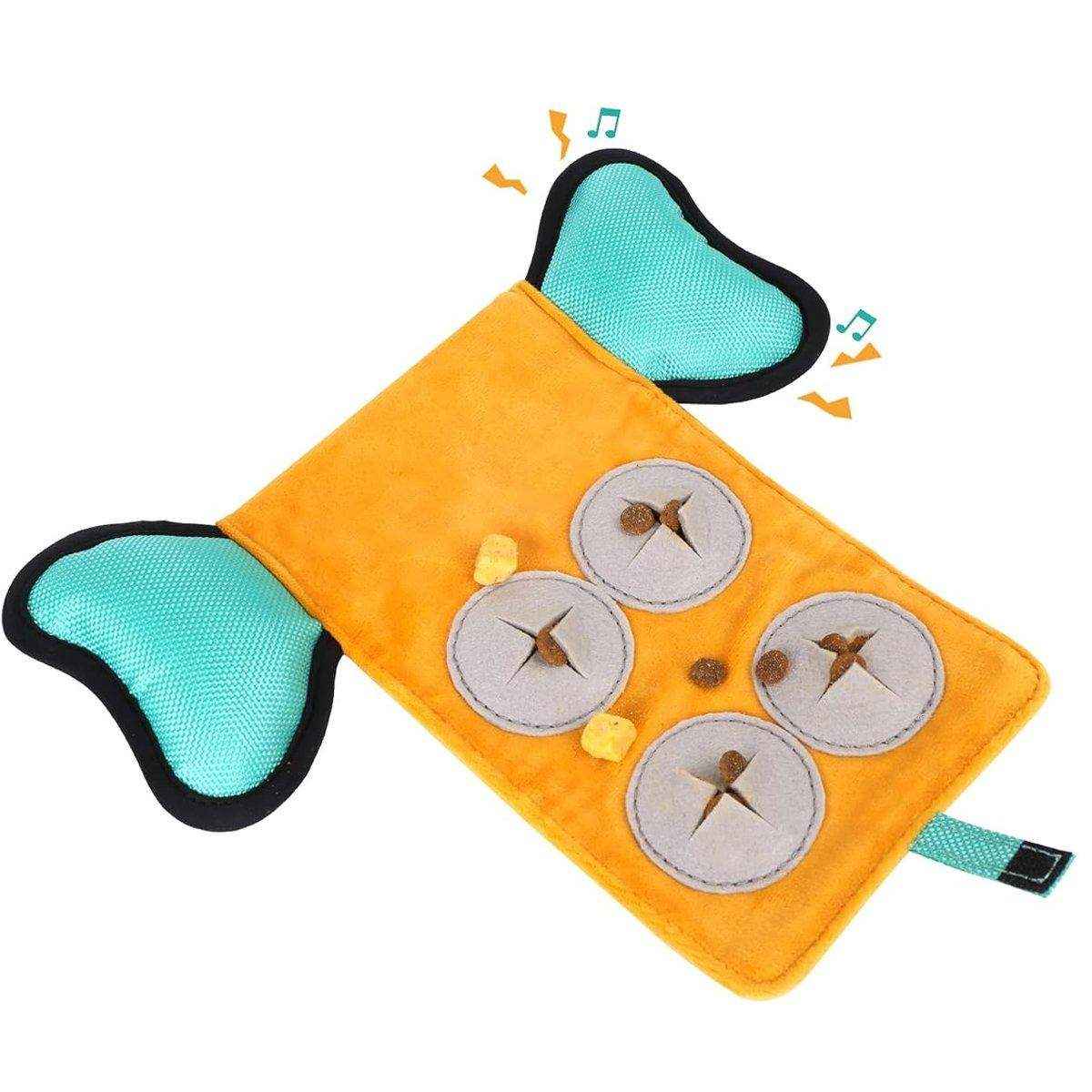 Interactive Canvas Dog Toy with Treat Pockets Crinkle Sound - Image 5