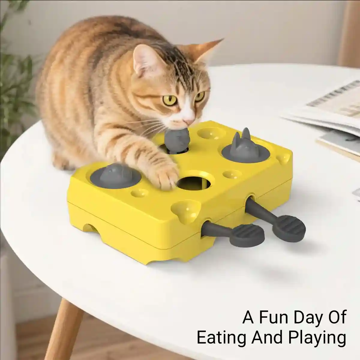 Interactive Cat Puzzle Toy with Treat Dispenser - Image 6