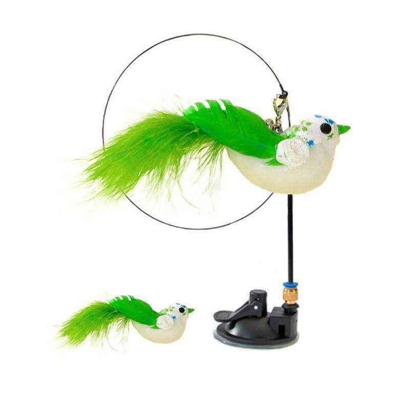 Interactive Bird Teaser Cat Toy - Wand Stick with Suction Cup for Playtime - Image 15