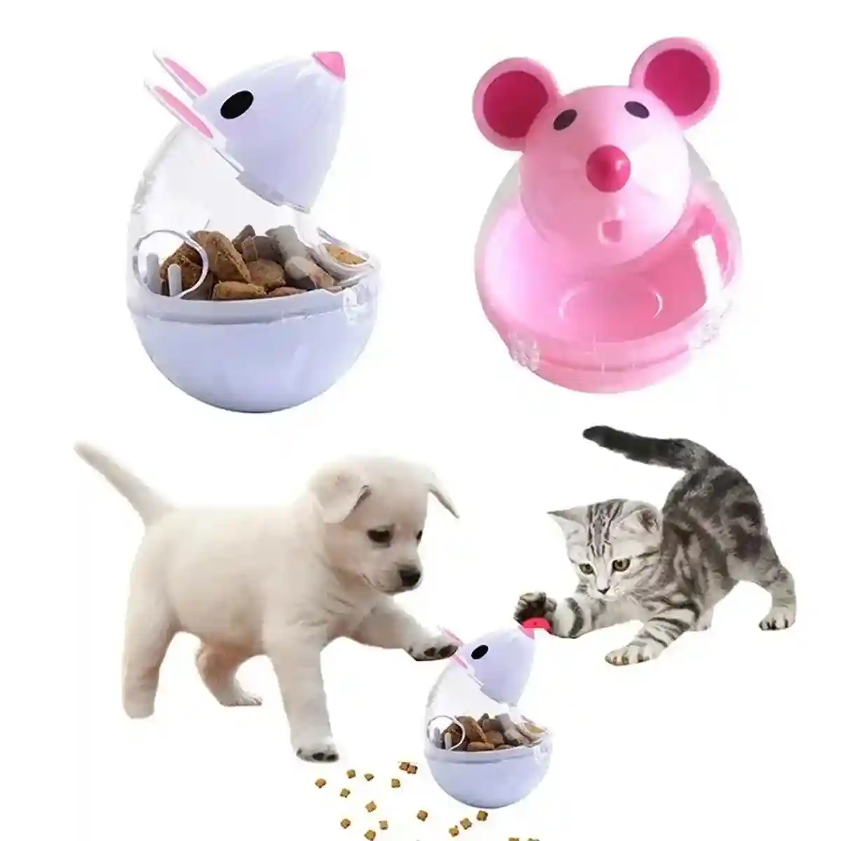 Interactive Cat Treat Dispenser Slow Feeder & Fun Mouse Toy - Image 7