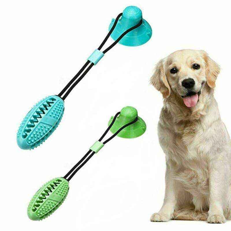 Interactive Floor Suction Cup Dog Chew Toy Dog Tug Toy Green/Blue - Image 10