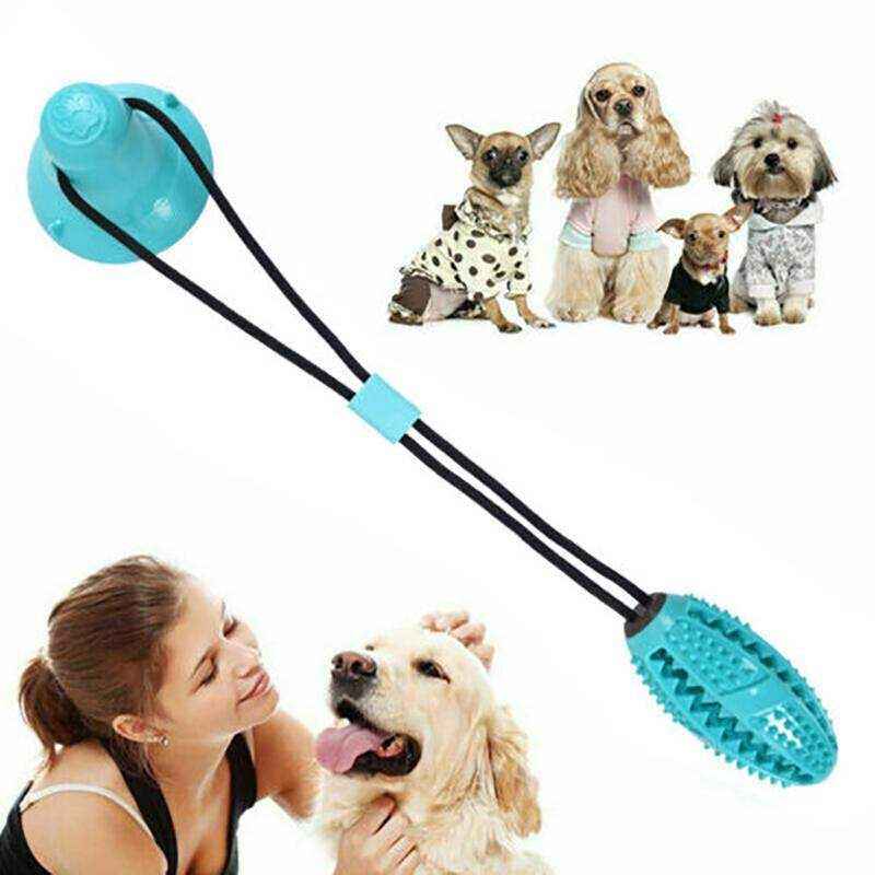 Interactive Floor Suction Cup Dog Chew Toy Dog Tug Toy Green/Blue - Image 11