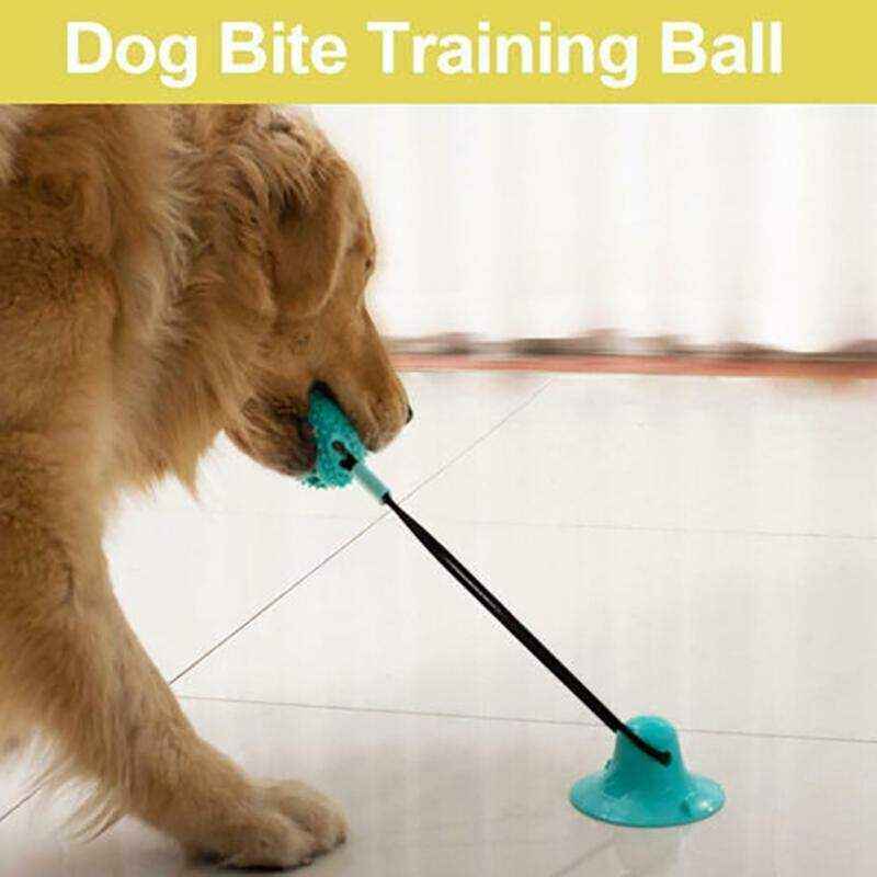 Interactive Floor Suction Cup Dog Chew Toy Dog Tug Toy Green/Blue - Image 7