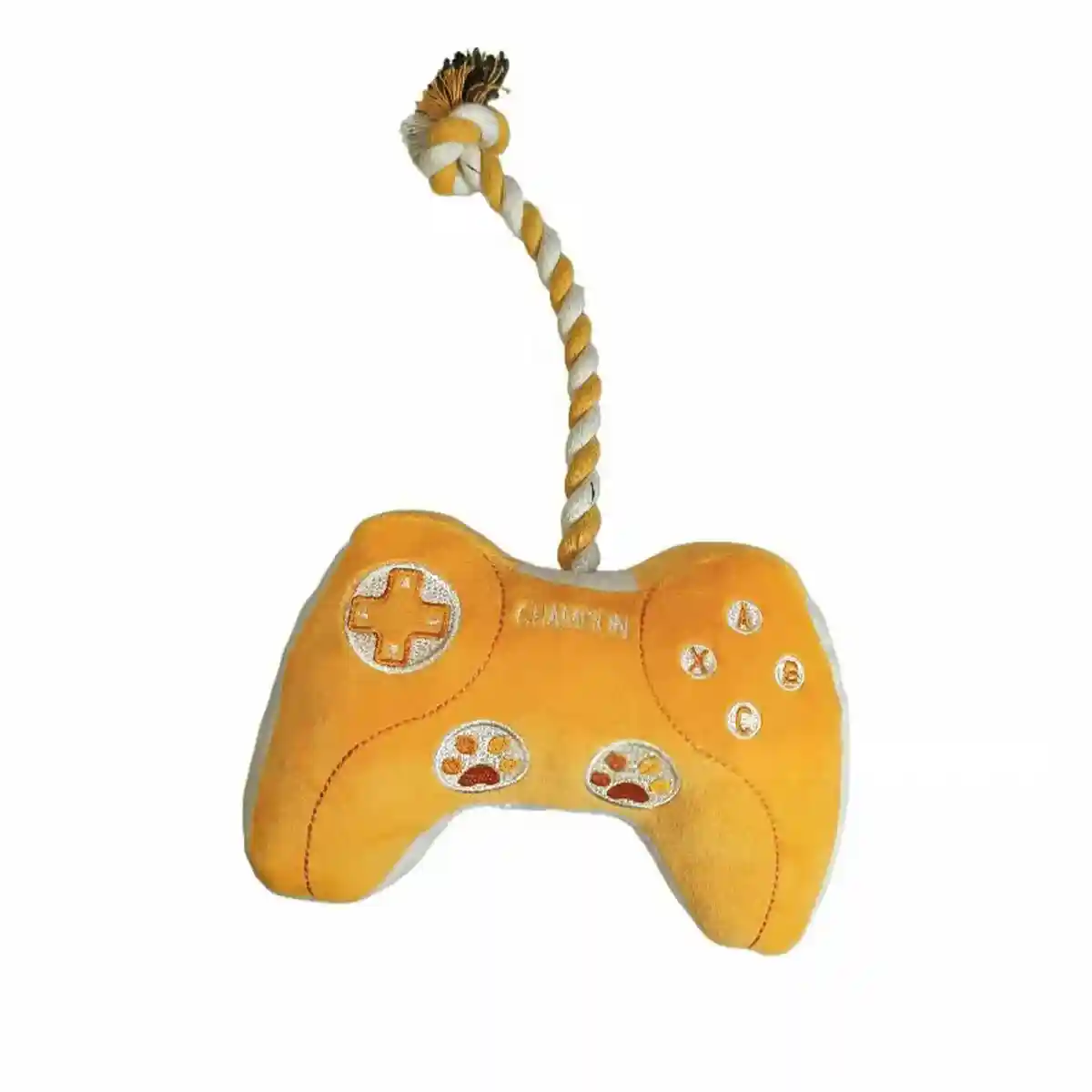 Interactive Dog Plush Toy with Rope and Squeakers - Image 2