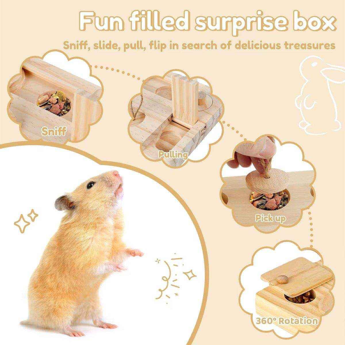 Hamster Feeder Snack Tray Pet Supplies Hidden Foraging Toy for Small Pets - Image 6