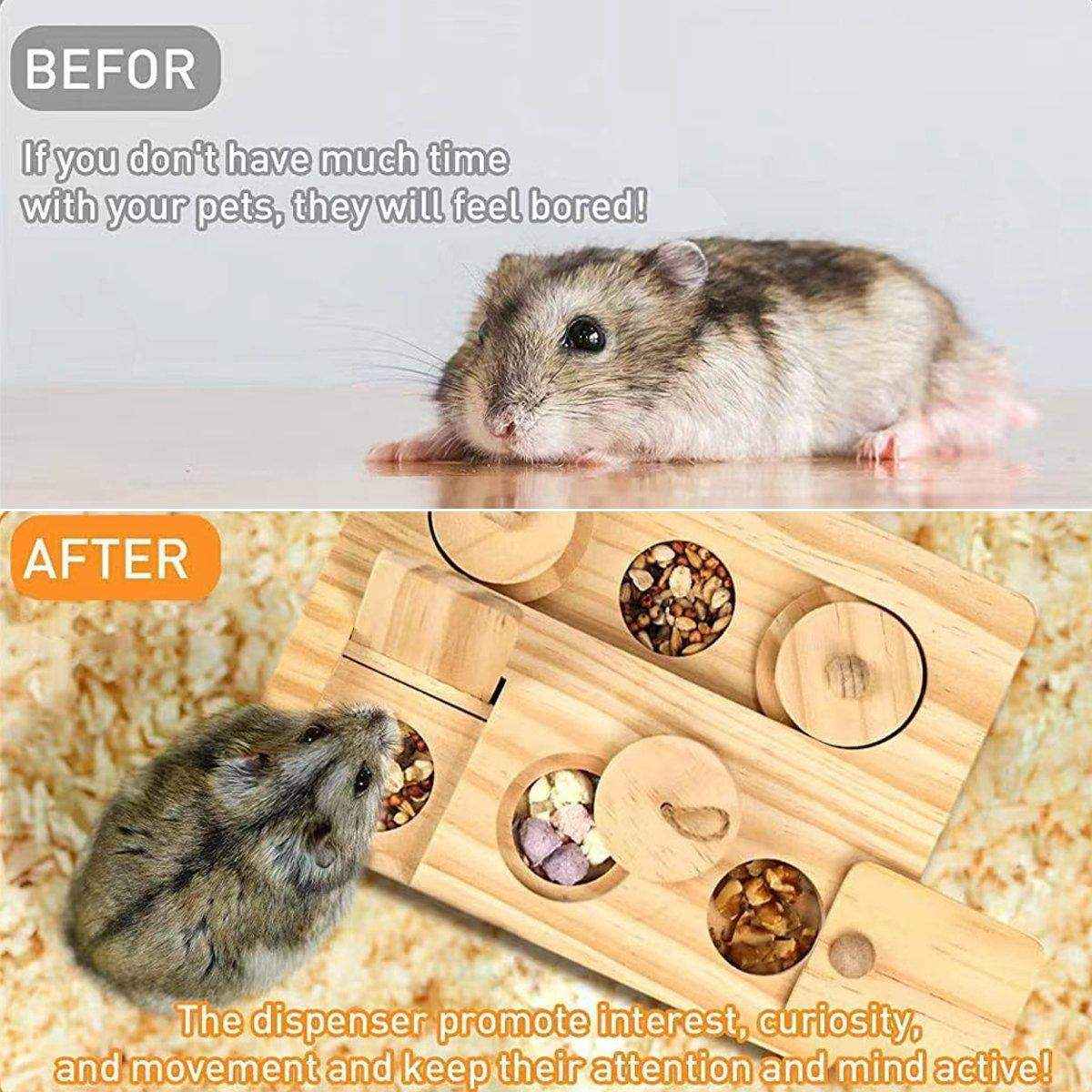 Hamster Feeder Snack Tray Pet Supplies Hidden Foraging Toy for Small Pets - Image 8