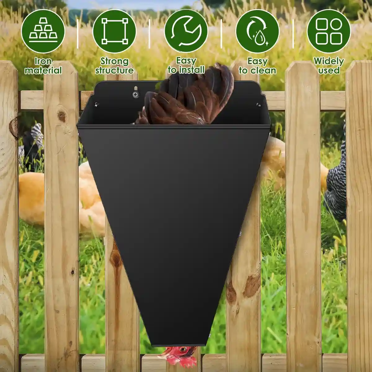 Iron Poultry Cone Flat Back Funnel For Chicken Processing - Image 9