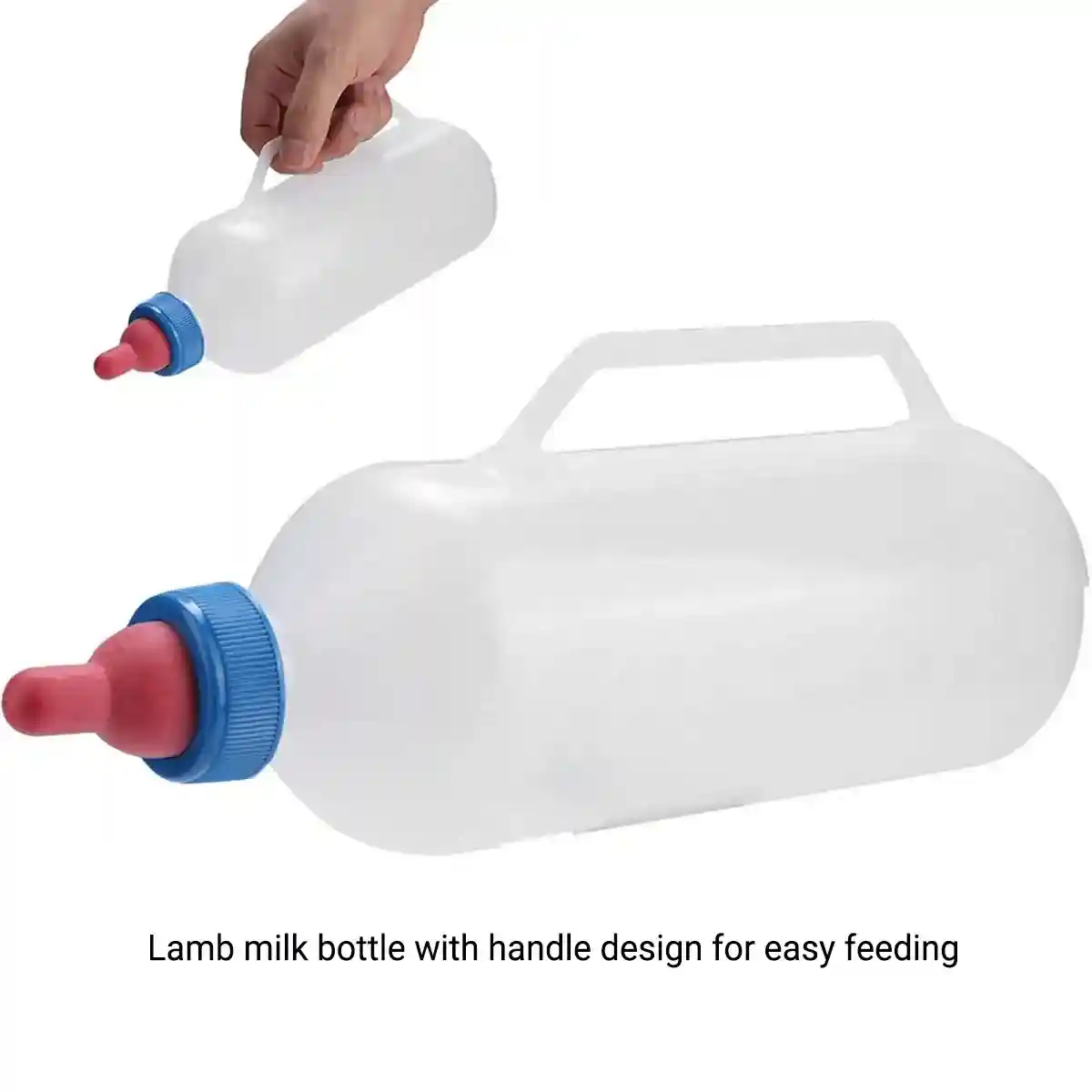 Durable Lamb Feeding Bottles Milk Bottle with Nipple & Handle 1000ml - Image 5