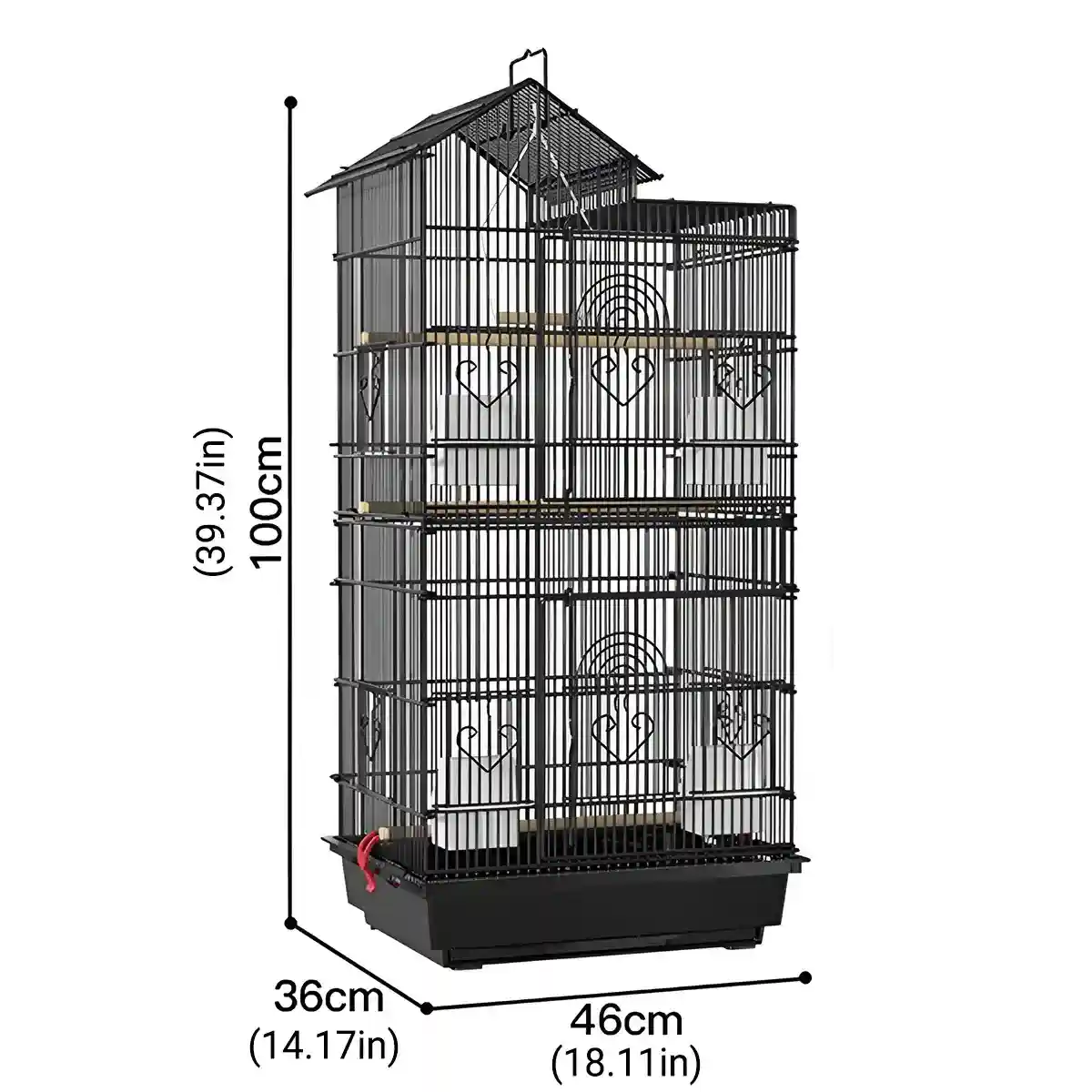 Multi-Level Parrot Aviary Spacious Large Bird Cage for Home Use - Image 6