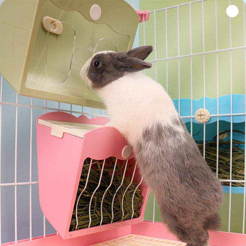 Large Capacity Hay Feeder For Rabbits Steel Mesh Design 25x21x13cm - Image 12