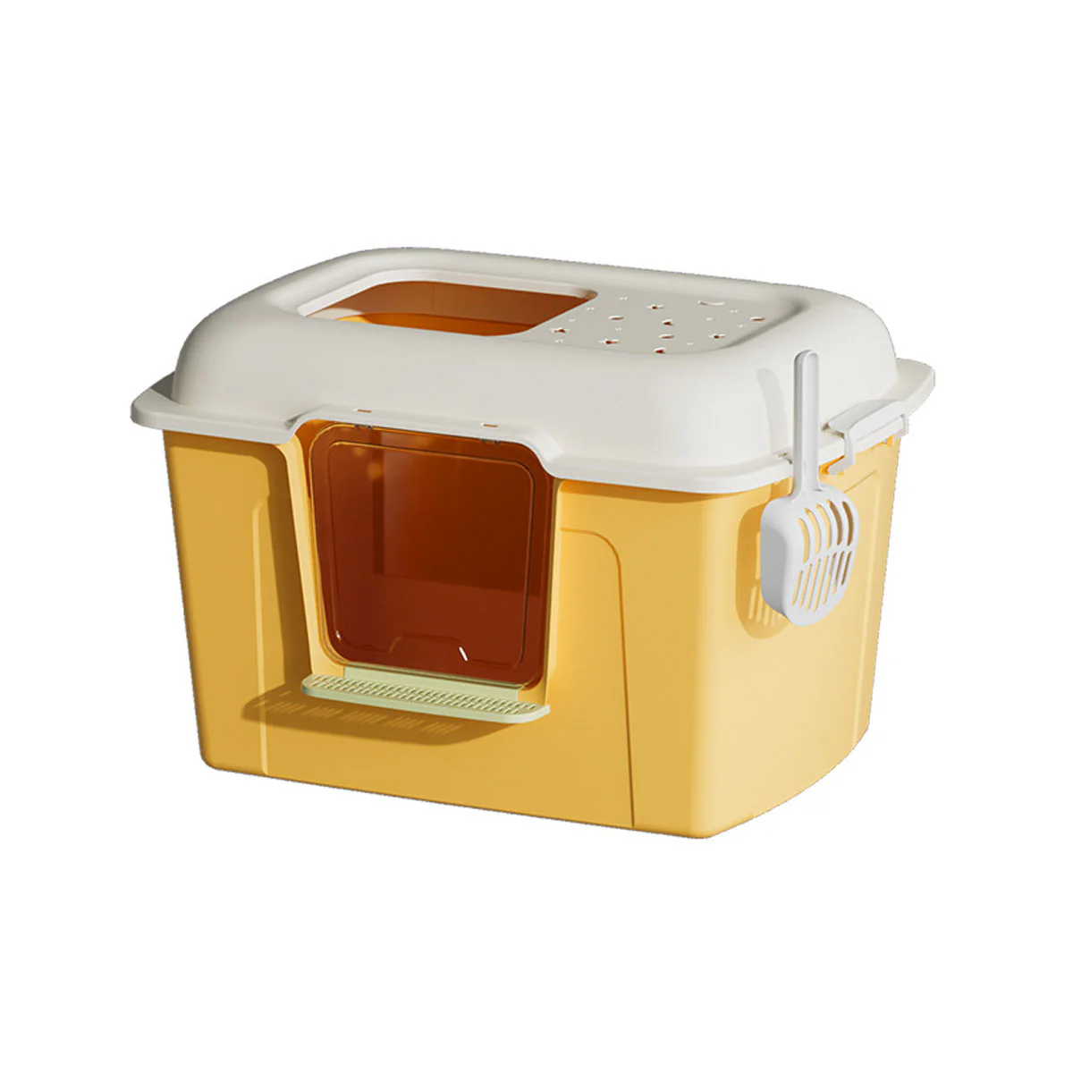 Large Semi-Enclosed Cat Litter Box With Door - Image 3