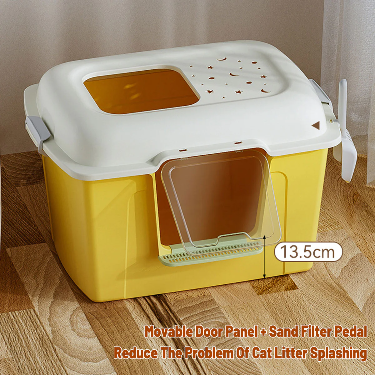 Large Semi-Enclosed Cat Litter Box With Door - Image 5