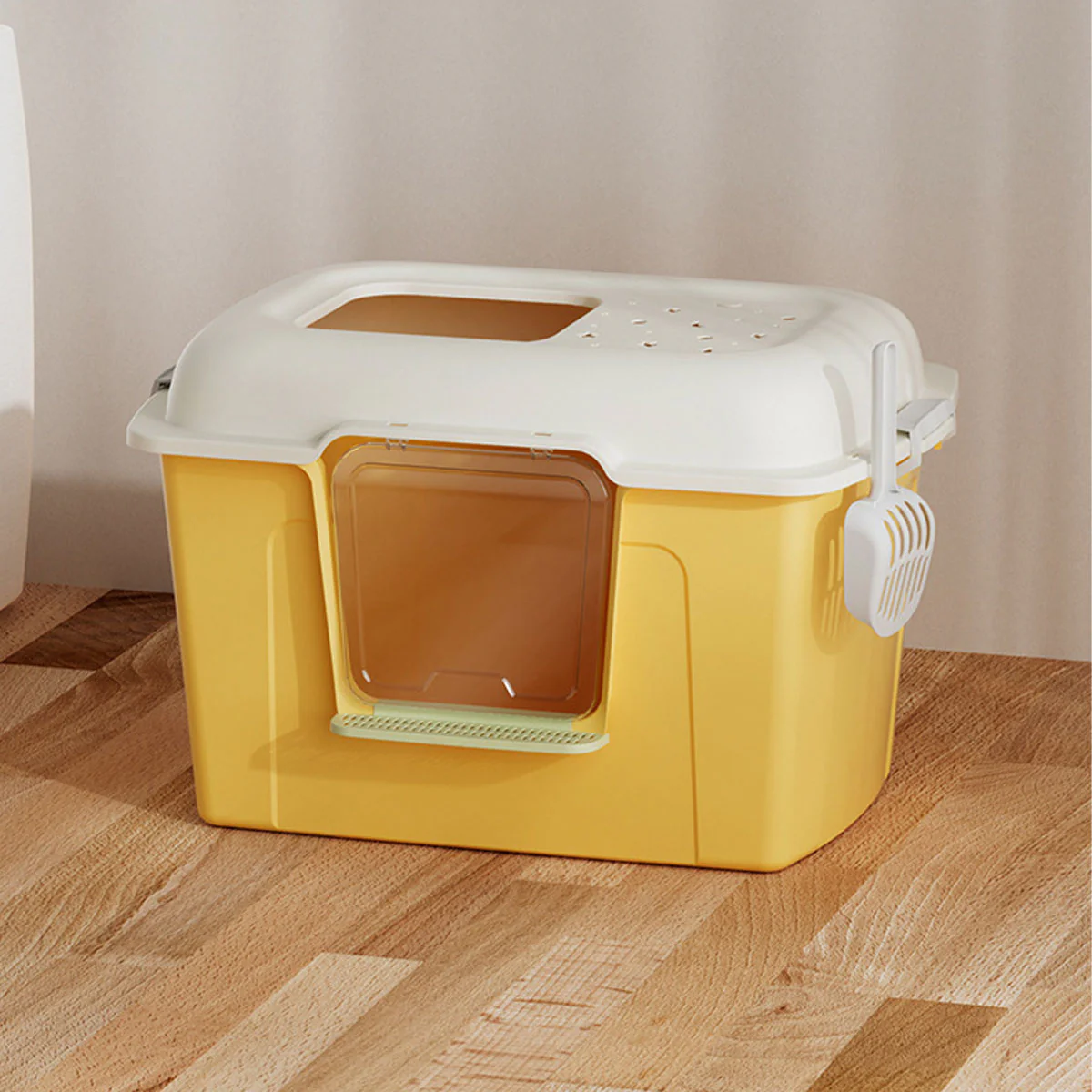 Large Semi-Enclosed Cat Litter Box With Door - Image 7