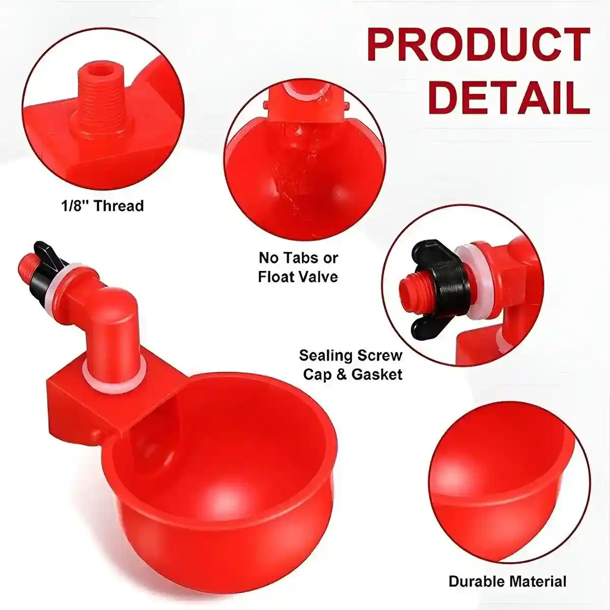 Leak-Proof Automatic Poultry Water Feeder Durable & Easy Install 6pcs - Image 9