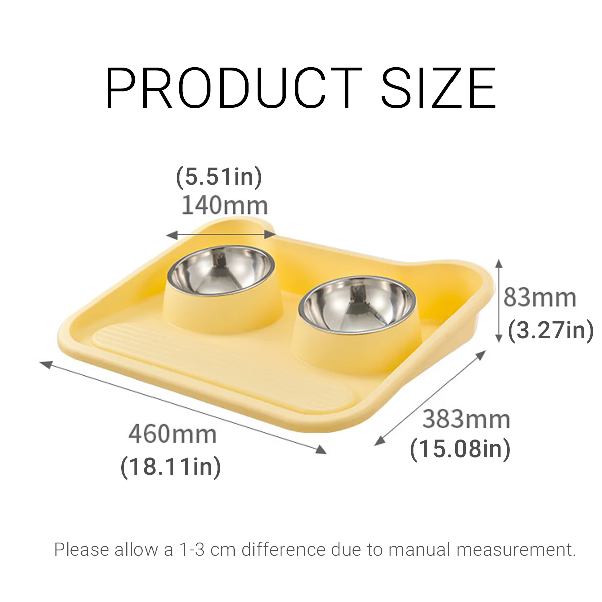 Leak-Proof Pet Food Bowl With Double Stainless Steel Bowls - Image 6