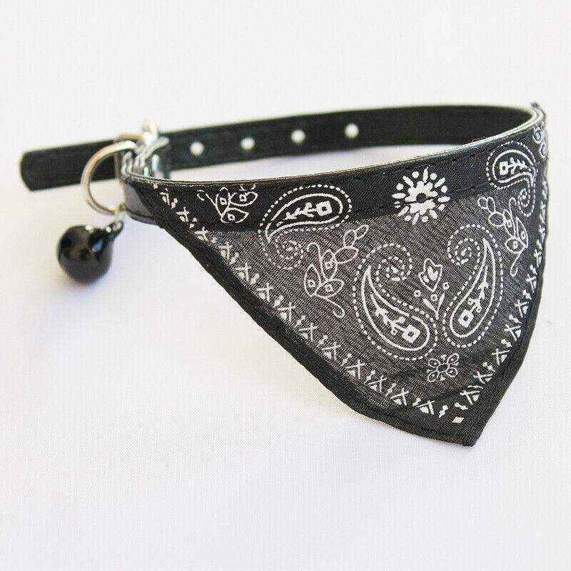 Adjustable Leather Collar with Stylish Dog Bandana Scarf - Image 11
