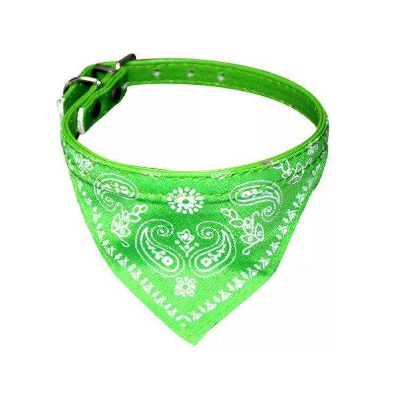 Adjustable Leather Collar with Stylish Dog Bandana Scarf - Image 15