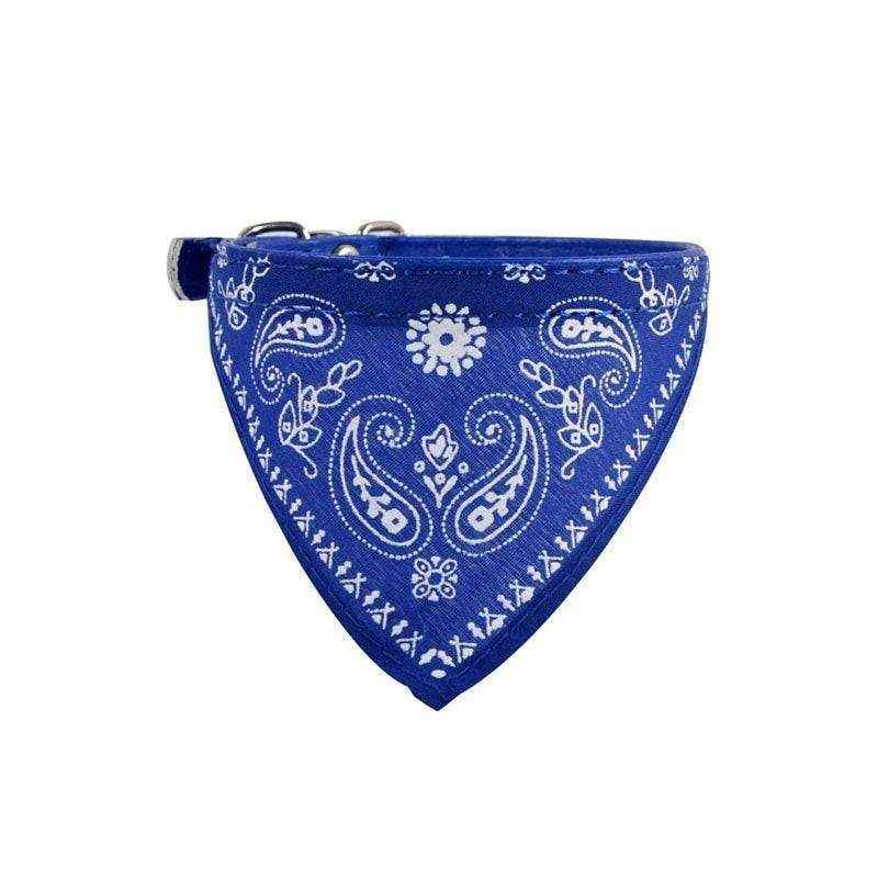 Adjustable Leather Collar with Stylish Dog Bandana Scarf - Image 16