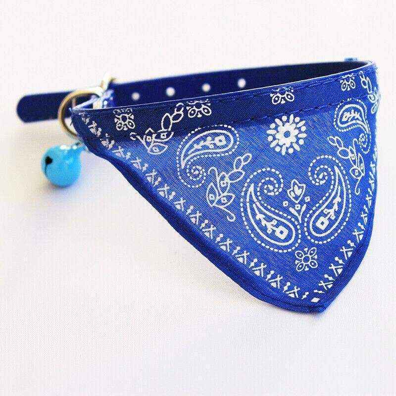 Adjustable Leather Collar with Stylish Dog Bandana Scarf - Image 4