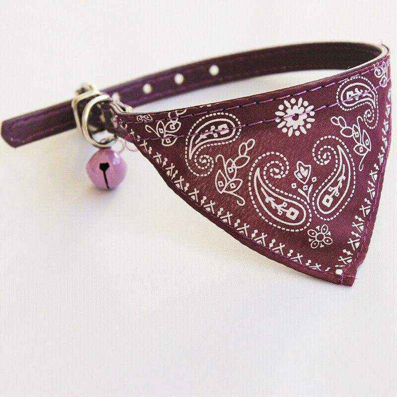 Adjustable Leather Collar with Stylish Dog Bandana Scarf - Image 5