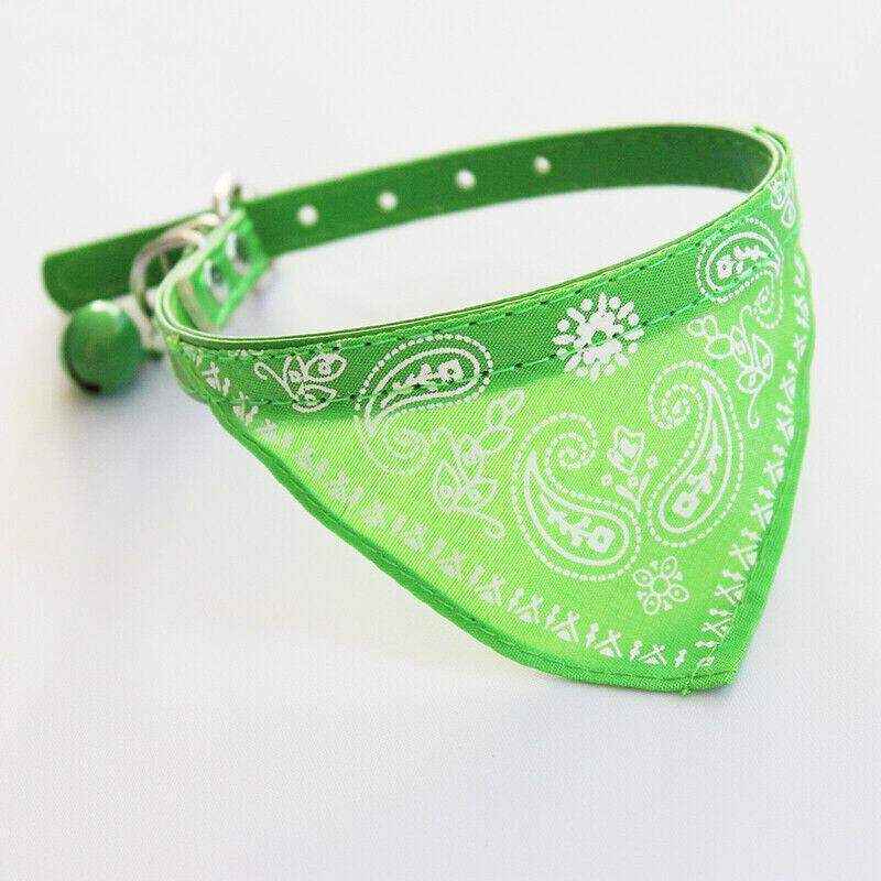 Adjustable Leather Collar with Stylish Dog Bandana Scarf - Image 6