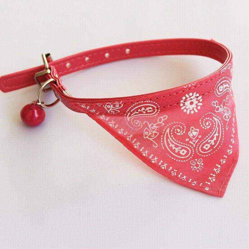 Adjustable Leather Collar with Stylish Dog Bandana Scarf - Image 8