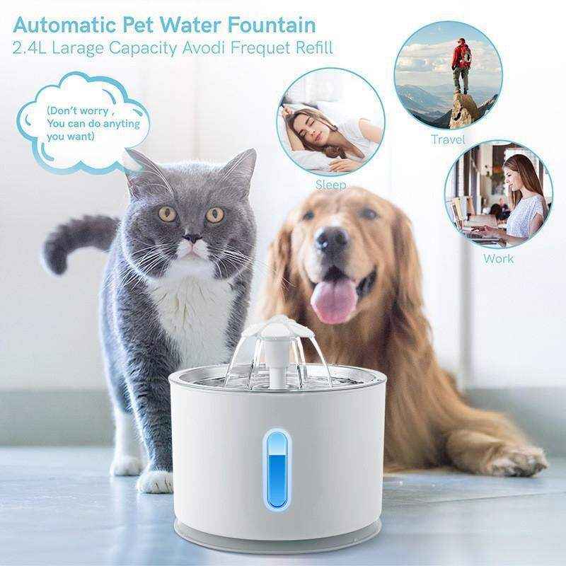 LED Pet Water Fountain 2.4L Water Fountain for Cats and Dogs - Image 10