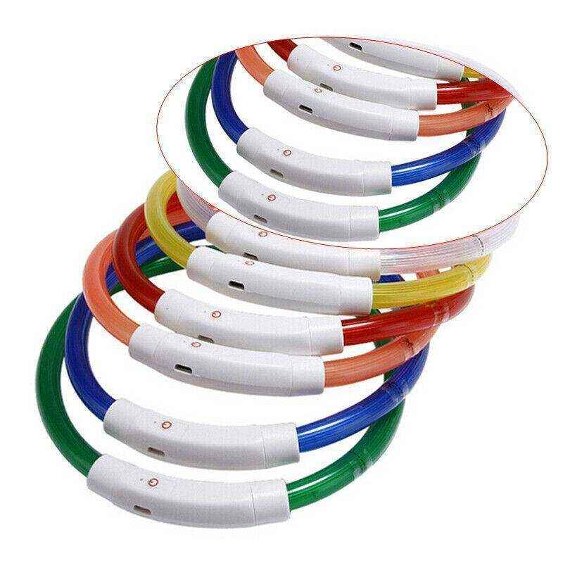 USB Rechargeable Light Up LED Dog Collar for Night Safety AU - Image 7