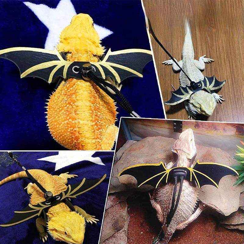 Adjustable Lizard Harness with Cool Leather Wings - Image 11