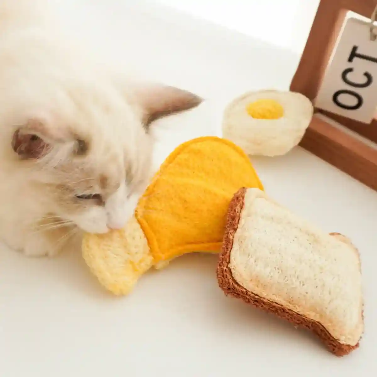 Natural Loofah Cat Toy Set with Catnip 3PCS Bite-Safe Chew Toys - Image 3