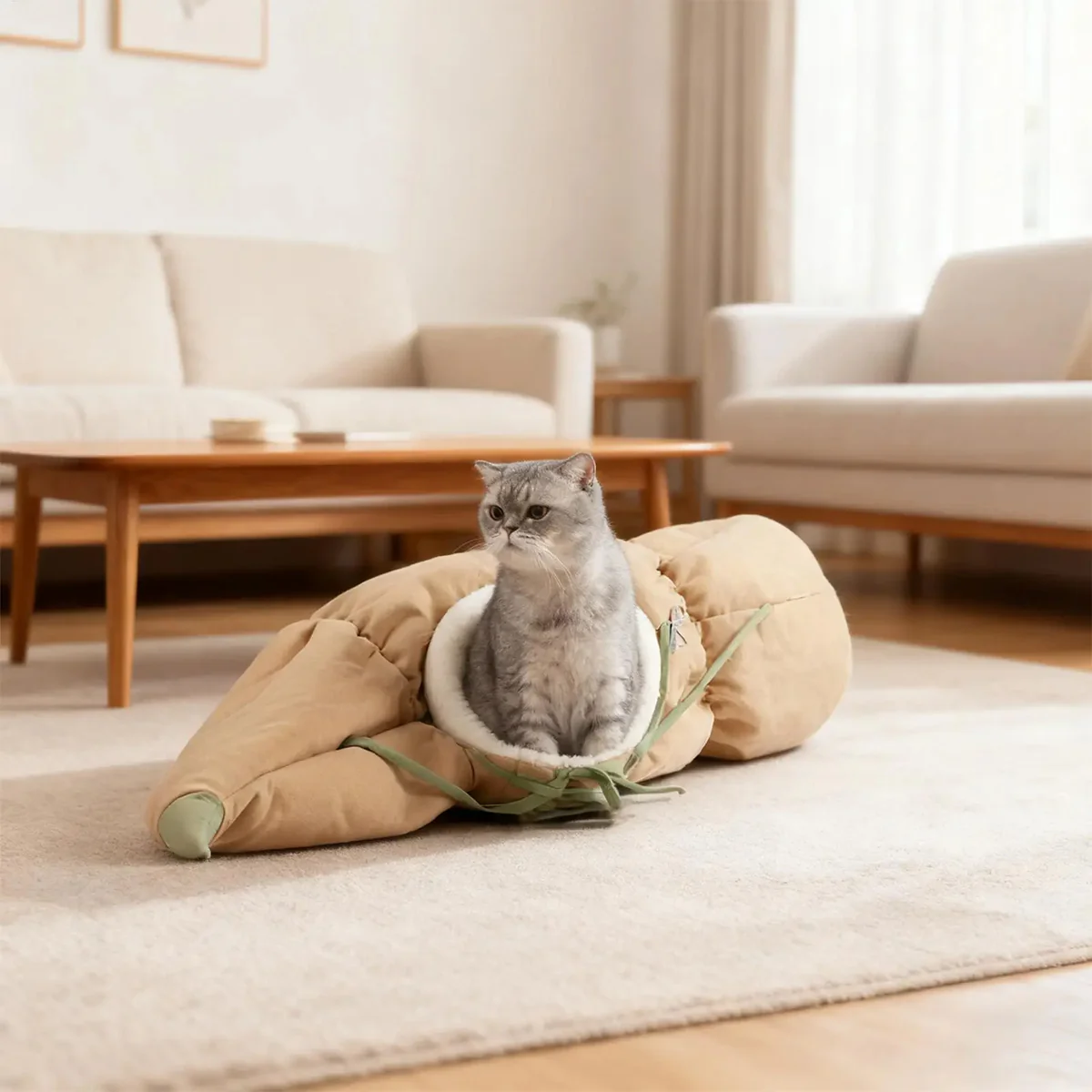 Lotus Root Shape Cat Tunnel Toy Durable Warm for Pet Indoor Play Hide Seek Use - Image 3