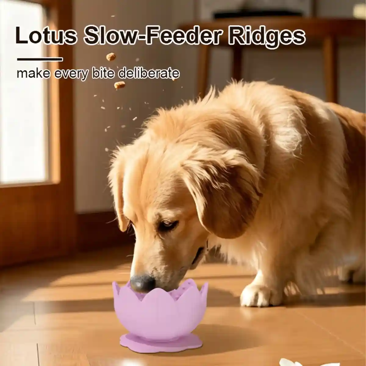 Lotus Silicone Dog Slow Feeder Bowl – Non-Slip Healthy Eating Mat - Image 13