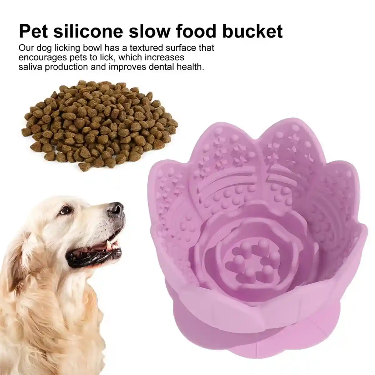 Lotus Silicone Dog Slow Feeder Bowl – Non-Slip Healthy Eating Mat - Image 8