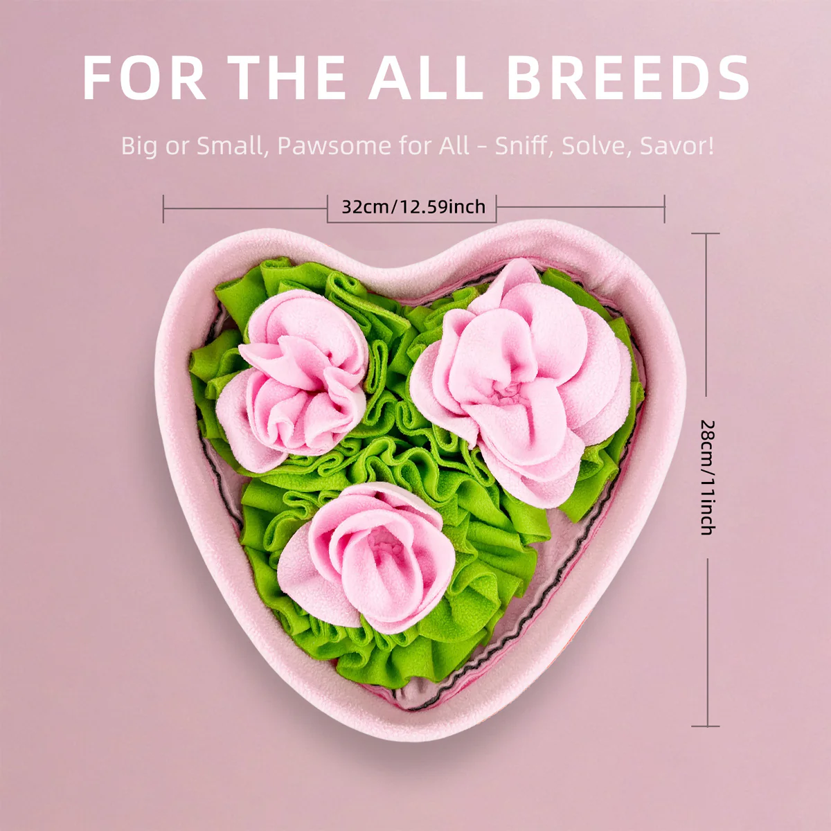 Love-shaped Rose Pet Sniffing Mat - Image 3