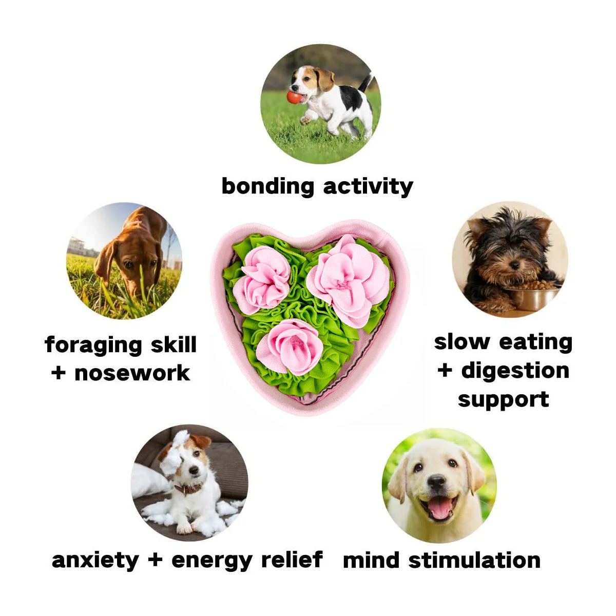 Love-shaped Rose Pet Sniffing Mat - Image 8