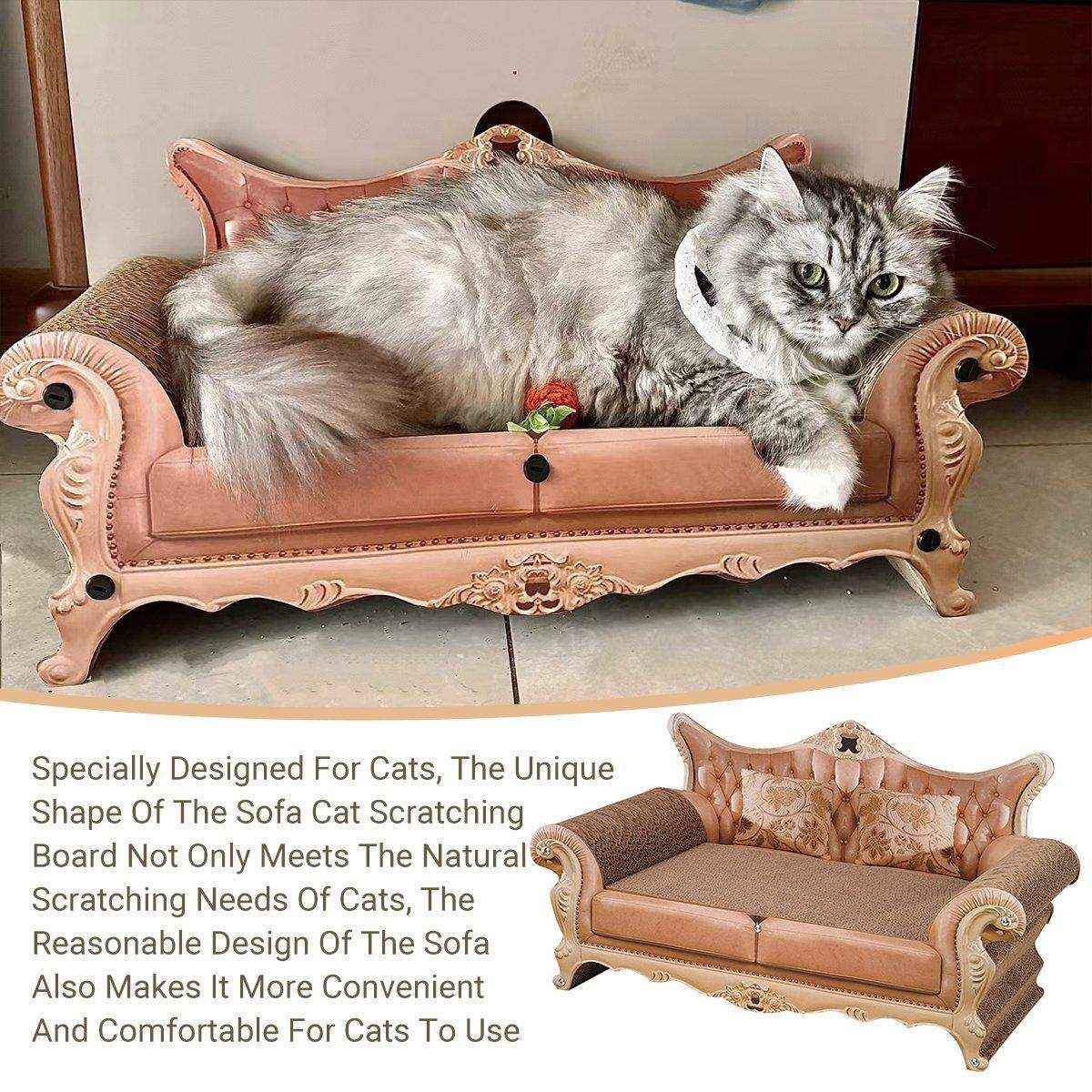 Luxury Cat Scratching Sofa Corrugated Cardboard Claw Sharpener & Cat Lounge - Image 11