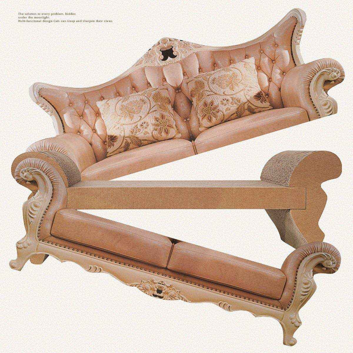 Luxury Cat Scratching Sofa Corrugated Cardboard Claw Sharpener & Cat Lounge - Image 7